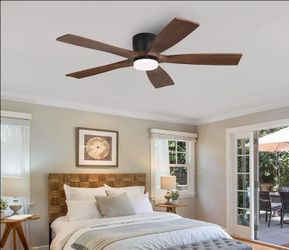 Solid Wood Ceiling Fan with Lights and Remote, new