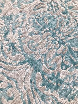 Beautiful Gray And Teal Area Rug
