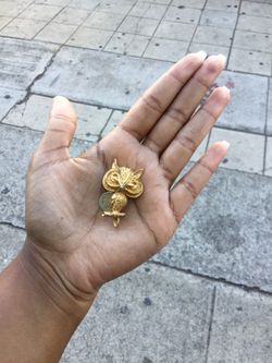 Gold Plated Owl Brooch