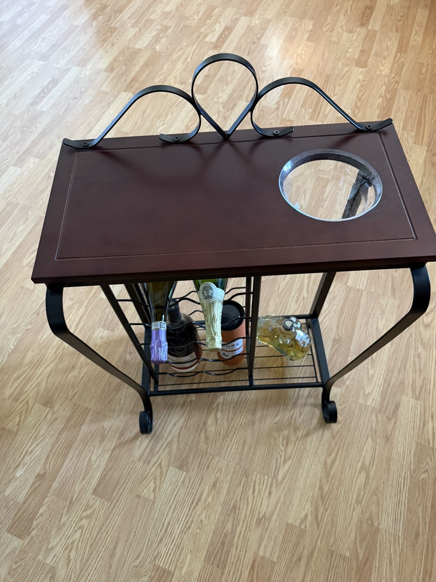 Wine Rack Free Standing 6-Tier 12 Bottles Wine Holder Display Storage Shelves with Metal Frame and Table Top
