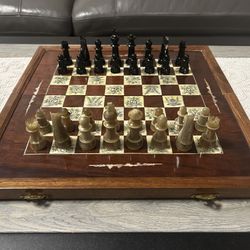 Chess Set Mother Of Pearl