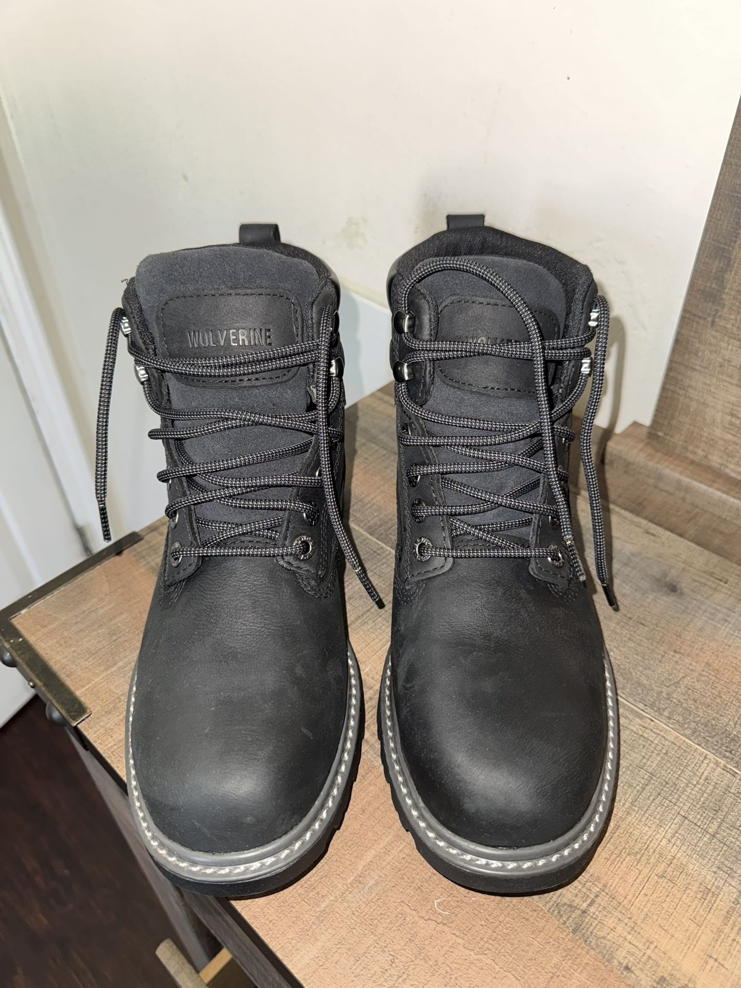 Men’s Wolverine Work Boots 8.5 Black