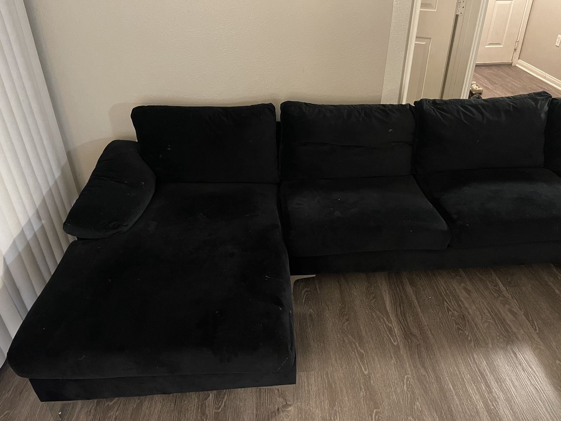 3 Piece Black Sectional