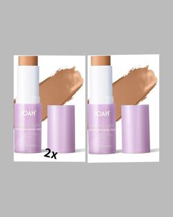 2x JOAH Crystal Glow Tinted Luminizer Stick GlassSkin Highlighter Light 2 Medium