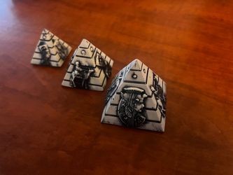 Egyptian Solid Stone Pyramid Set (3)– Pharaoh & King Tut Designs – From Egypt