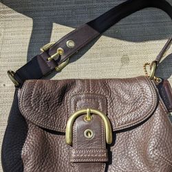 Brown Leather Coach Handbag 