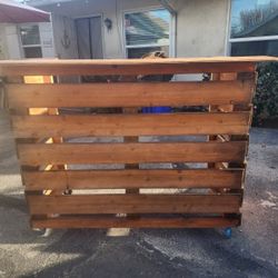  Wood Bar w/wheels