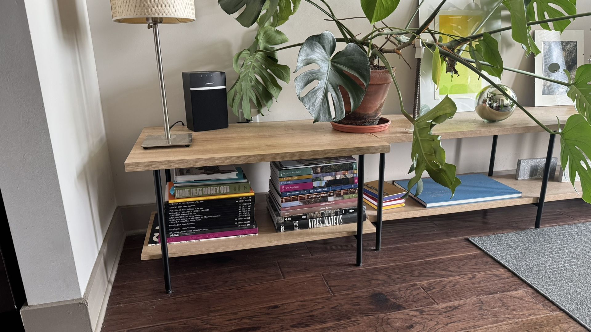 Metal And Wood Shelves