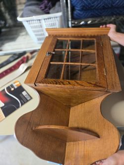 Wooden Display Cabinet with Glass Door