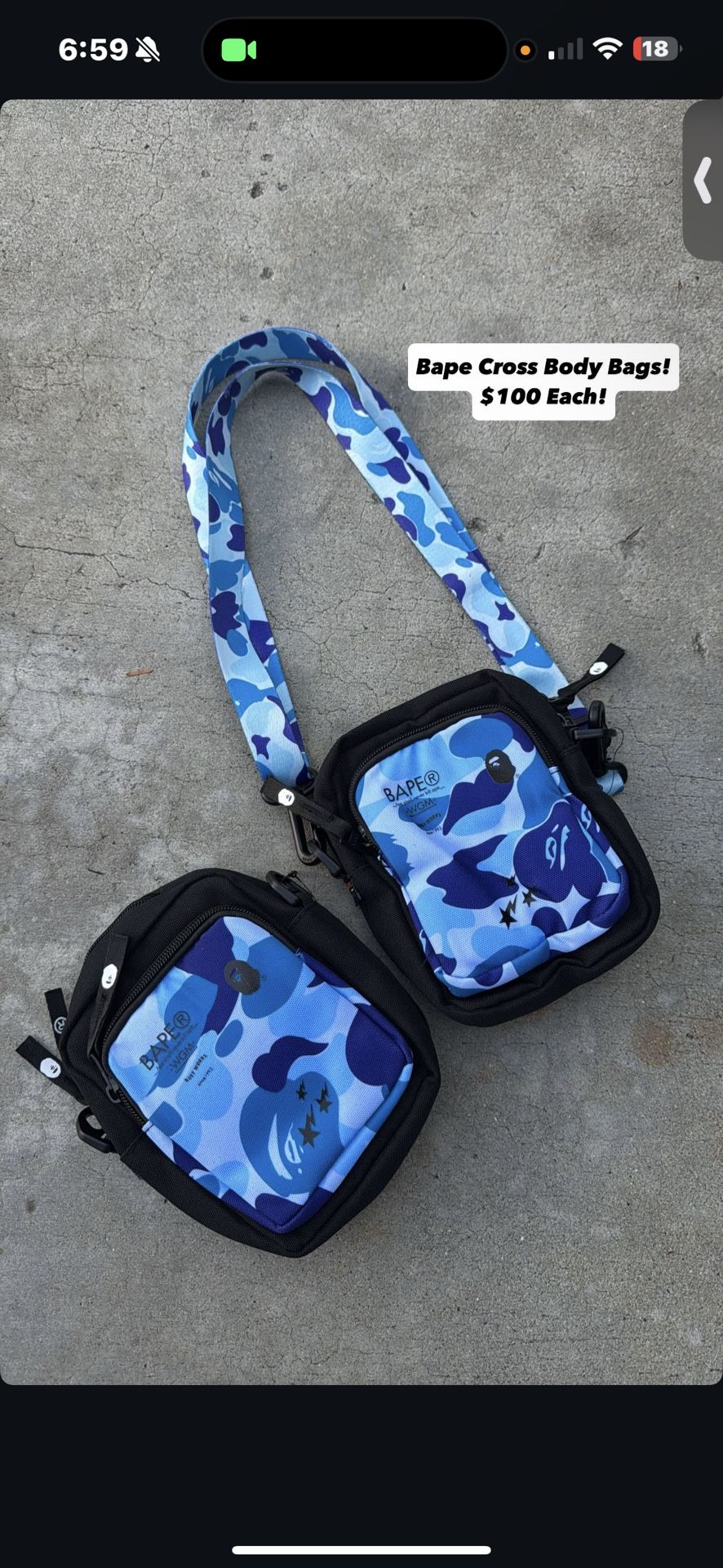 BAPE SIDE BAGS!