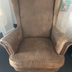 Ikea Strandmon Leather wing chair