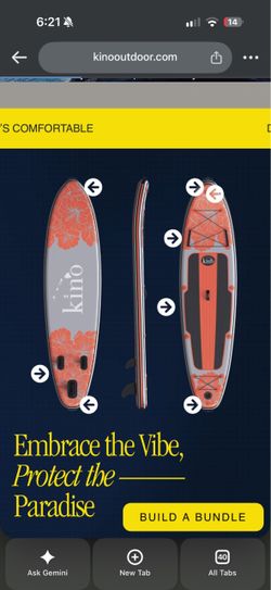 Kino inflatable paddleboard