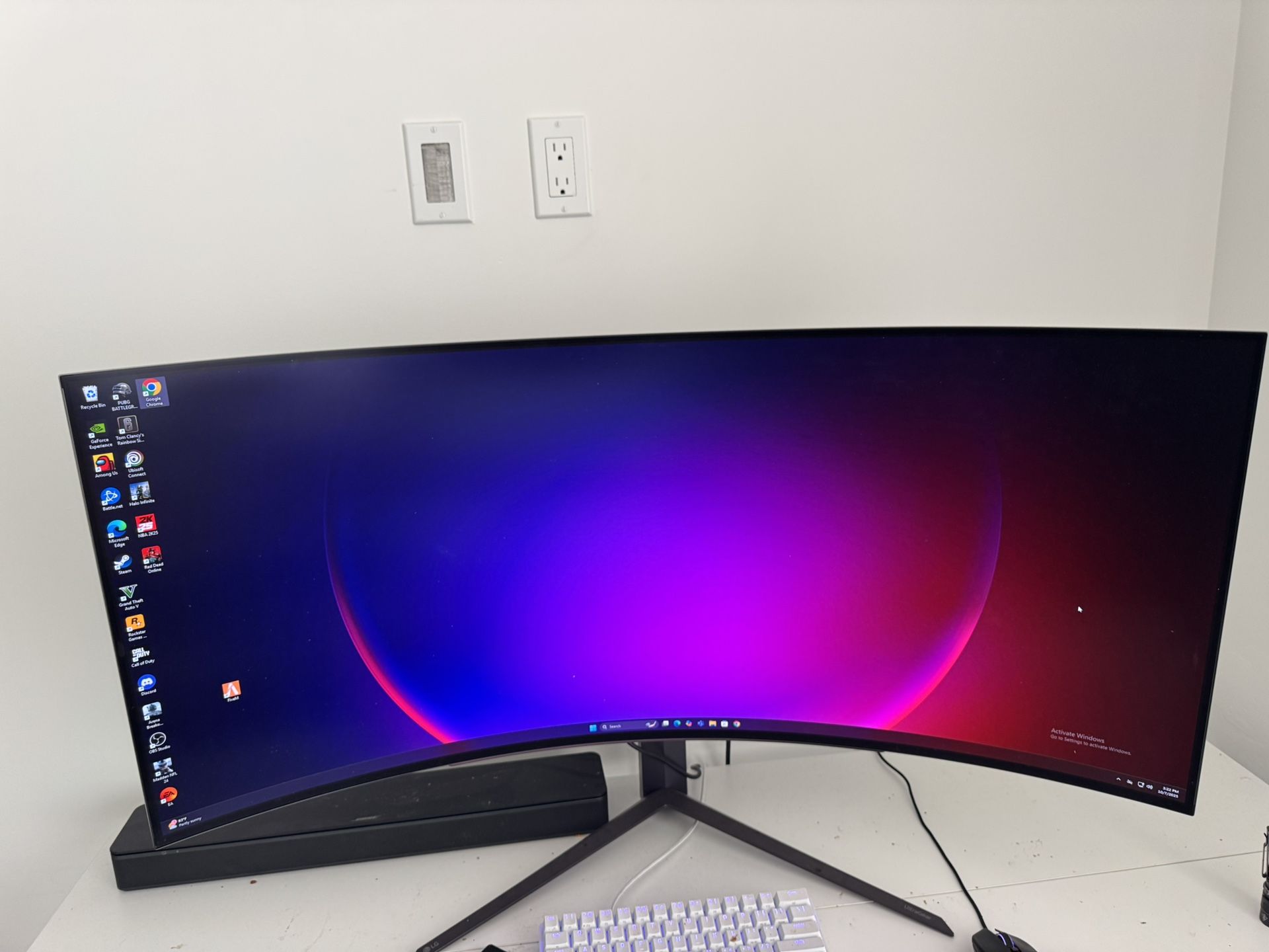 45’ Ultra Gear OLED Curved Gaming Monitor.