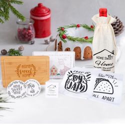 Brandnew House Warming Gifts New Home - House Gift Box for Newlywed Couple, Friends, Wedding Gift, Funny Essentials Cutting Board Gifts for New House