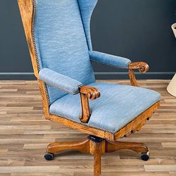 Vintage Rustic Farmhouse Style Oak Office Chair , c.1960’s - Delivery Available
