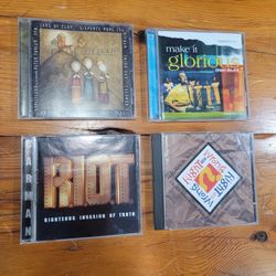 Set Of 4 CDs ~ Carman R.I.O.T., Right From Wrong, City On A Hill, Tommy Walker 