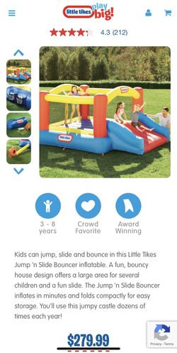 Little Tikes Jump 'n Slide Bouncer for sale