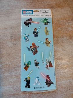 2011 LEGO Star Wars Holographic Stickeroni Stickers Hallmark Sealed