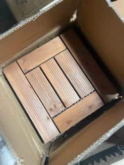 27PCS Patio Floor Tiles Outdoor Interlocking Deck 12 x 12in,Wood