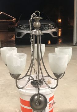 Chandelier brushed nickel 5 light