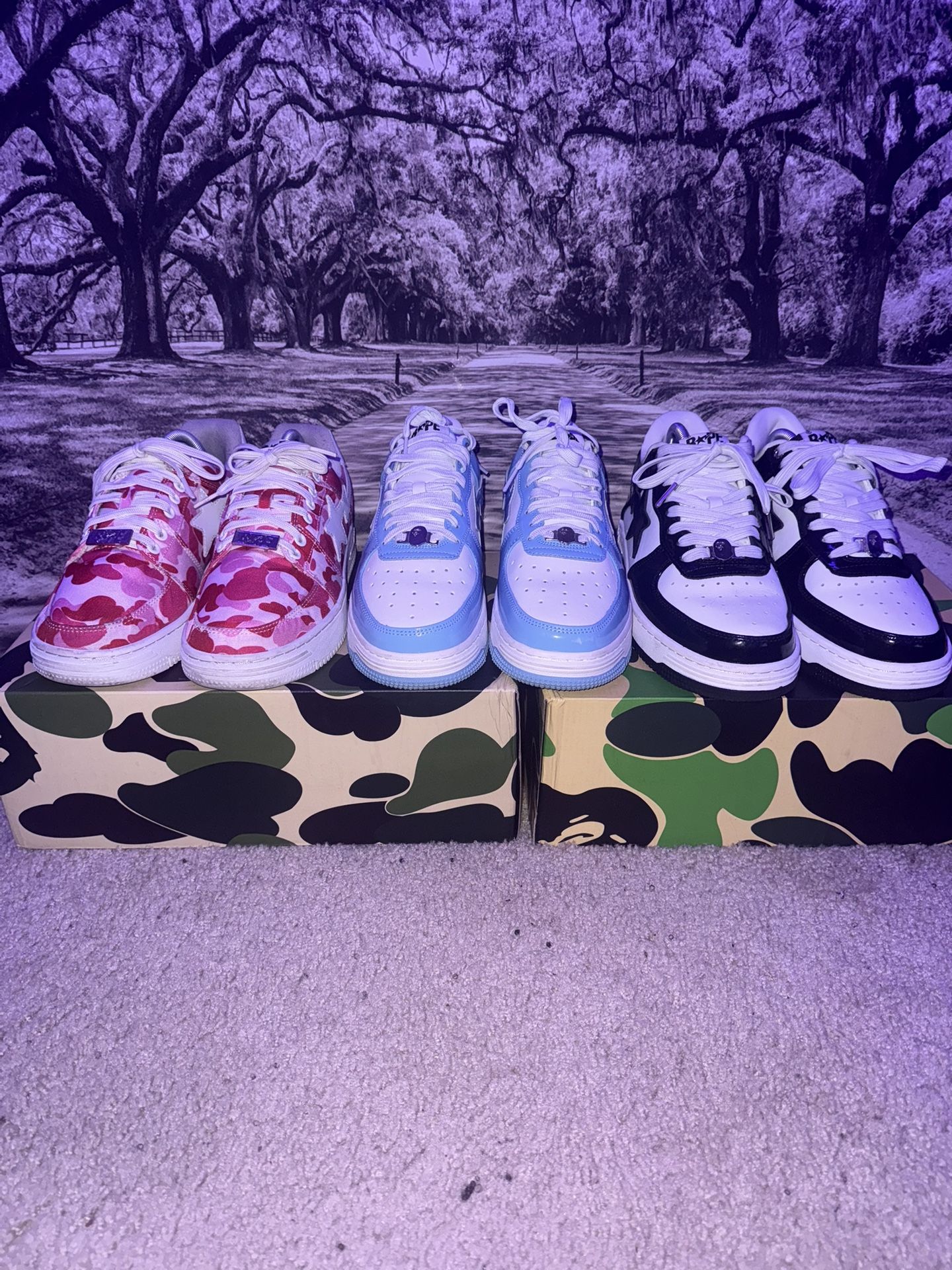 Size 8.5/9 Bape Bapesta Shoe’s