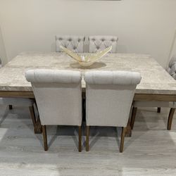 Dining table and chairs