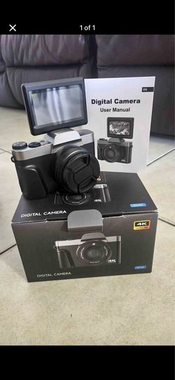 4K Digital Camera for Photography with WiFi 64MP Auto-Focus Vlogging Camera for YouTube Video 3'' 180° Flip Screen 4K Cameras 16X Zoom Anti-Shake Comp