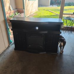 Tv Stand  Con Chimenea Electrica