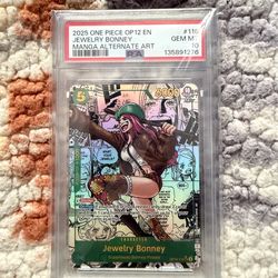 One piece card tcg jewelry bonney manga psa 10