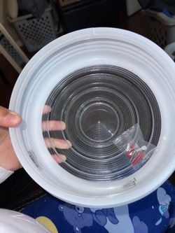 8” white glass vintage light cover