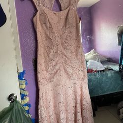 Vestido De Fiesta Color Rosado Solo U Na Puesta XL
