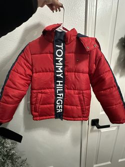 Boys Puffer Jacket Red/ Navy blue Size 6