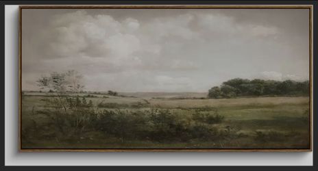 InSimSea Extra Large Framed Vintage Wall Art, Rustic Landscape,48x24in (damage on back)
