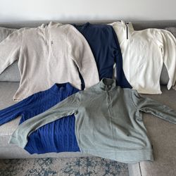 Men’s Lg Quarter Zip Pullovers 