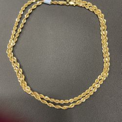 14kt Hollow Rope Chain 