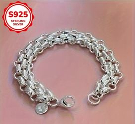 New Sterling Silver Men’s or Women’s 23.66 gram bracelet