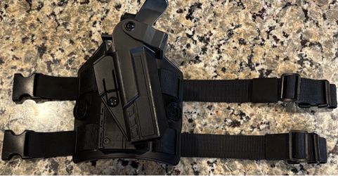 Black Tactical Drop Leg Holster