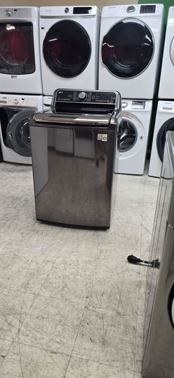 LG Top Load Washer Black Steel