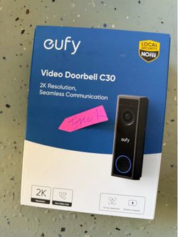 Eufy Video Doorbell C30 2K Resolution Battery Powered BRAND NEW SEALED