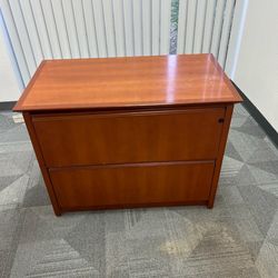 Beautiful Executive (2) Drawer Horizontal Mahogany File Cabinet– Heavy Duty Quality Wood – Free Delivery