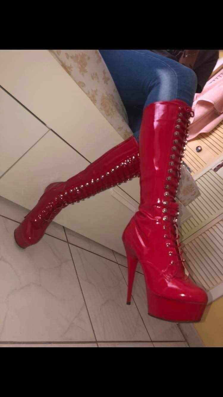 Red Pleaser Boots