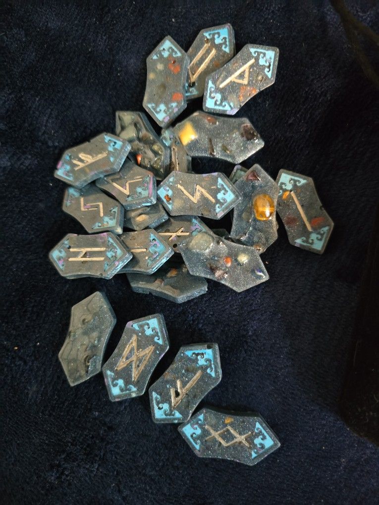 Handmade Elder Futhark Runes With Velvet Pouch