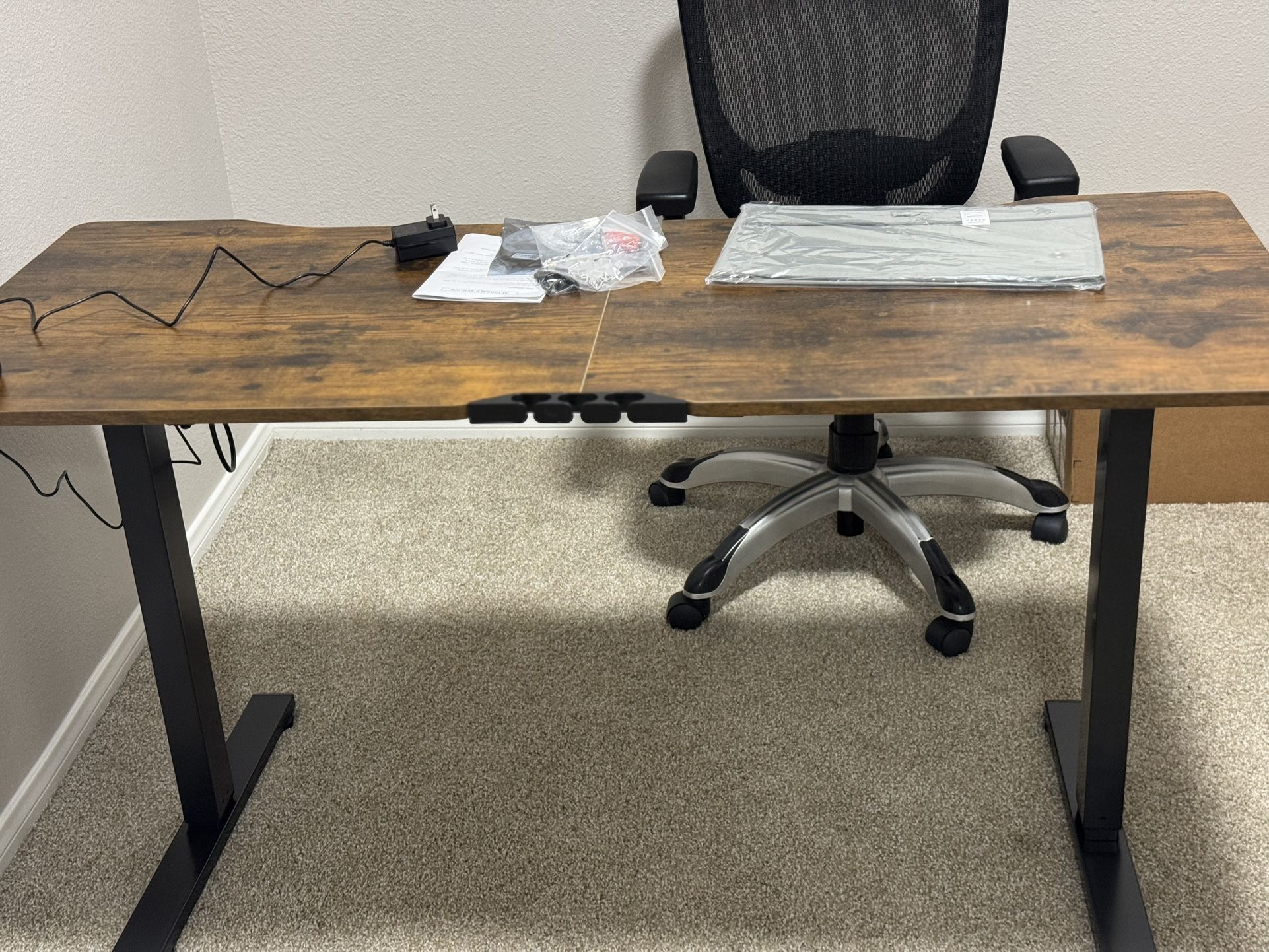 56 X 23 Electric Standing Gaming Desk With LED Lights