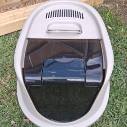 Hooded Enclosed Cat Litter Box (Large)/Arenero Cerrado con Cubierta para Gatos (Grande)