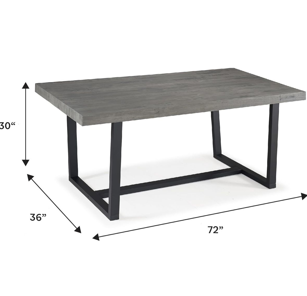 Walker Edison Andre Modern Solid Wood Dining Table