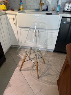 (2) plastic chairs for dinning