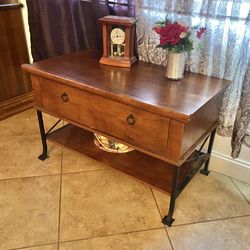 Wood And Metal Cabinet Or To Stand