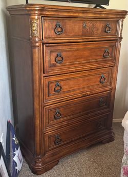 Tall Wood Chest of Drawers