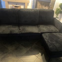 Convertible Sectional Couch - Black