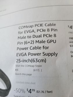 Power Cable For Evga Supply